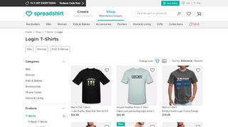 
                            5. Shop Login T-Shirts online | Spreadshirt