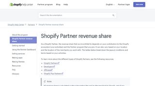 
                            6. Shopify Partner revenue share · Shopify Help Center