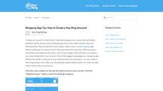 
                            6. Shopping App Tip: How to Create a Key Ring Account – Key Ring