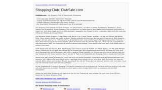 
                            8. Shopping Club: ClubSale.com