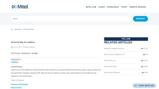 
                            4. ShoreTel Sky for JobDiva - Mitel | MiAccess Home