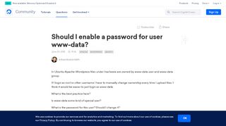 
                            3. Should I enable a password for user www-data? | DigitalOcean