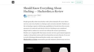 
                            8. Should Know Everything About Hacking — Hackerslist.co Review