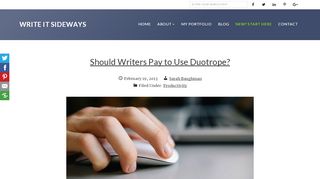 
                            5. Should Writers Pay to Use Duotrope? - Write It Sideways