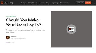 
                            9. Should You Make Your Users Log In? - Auth0