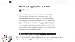 
                            5. Should you sign up for TopBuzz? - Atti Bear - Medium