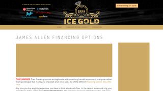 
                            5. Should You Use Financing From James Allen? | Ice Gold