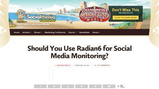 
                            6. Should You Use Radian6 for Social Media Monitoring ...