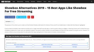 
                            1. Showbox Alternatives (August 2019) - 15 Apps Like Showbox