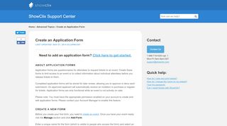 
                            2. ShowClix | Create an Application Form