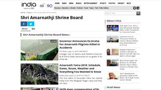 
                            9. Shri Amarnathji Shrine Board : Latest News, …