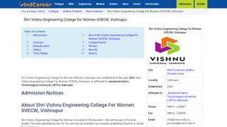 
                            6. Shri Vishnu Engineering College For Women SVECW, Vishnupur