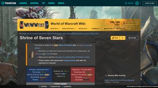 
                            8. Shrine of Seven Stars | WoWWiki | FANDOM powered by Wikia