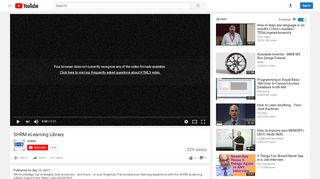 
                            8. SHRM eLearning Library - YouTube
