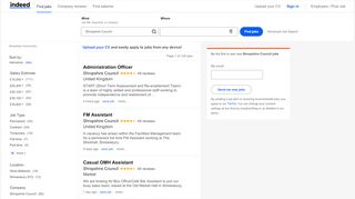 
                            4. Shropshire Council Jobs - August 2019 | Indeed.co.uk