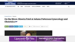 
                            8. Shweta Patel, physician at Adams Patterson Gynecology & Obstetrics ...