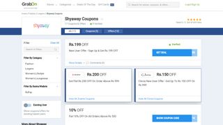 
                            8. Shyaway Coupons - grabon.in