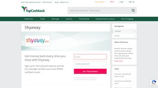 
                            9. Shyaway Offers, Cashback & Coupons | TopCashback