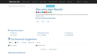 
                            4. Sibx army login Results For Websites Listing - SiteLinks.Info