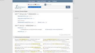 
                            5. sich distanzieren von - English translation – Linguee