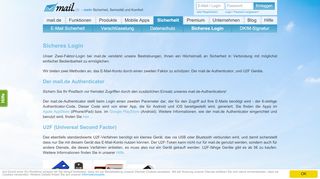 
                            8. Sicheres Login bei mail.de - mail.de GmbH