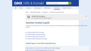 
                            4. Sicherheit: Postfach-Zugriffe - GMX Hilfe