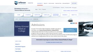 
                            7. Sidney Kimmel Medical College - Admissions - Philadelphia ...