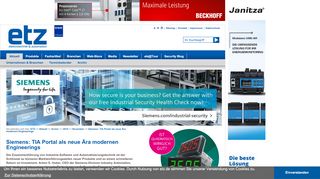 
                            5. Siemens: TIA Portal als neue Ära modernen Engineerings - ETZ