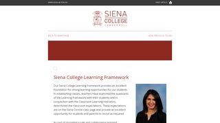 
                            7. Siena College Learning Framework