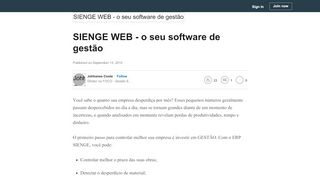 
                            4. SIENGE WEB - o seu software de gestão - LinkedIn