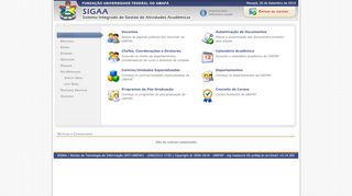 
                            2. SIGAA - Sistema Integrado de Gestão de Atividades ... - Unifap