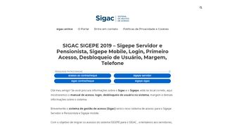
                            9. SIGAC SIGEPE 2019 - Sigepe Servidor e Pensionista, …