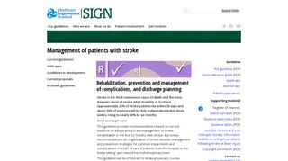 
                            1. SIGN 118 Management of patients with stroke: …