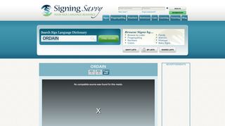 
                            3. Sign for ORDAIN - signingsavvy.com