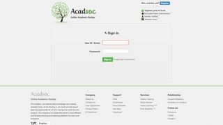 
                            2. Sign In-Acadsoc - Acadsoc.com