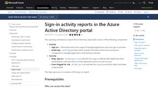 
                            3. Sign-in activity reports in the Azure Active Directory portal | Microsoft ...