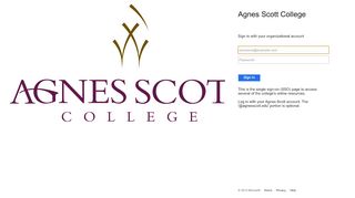 
                            7. Sign In - Agnes Scott College