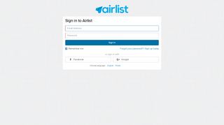 
                            4. Sign in - Airlist