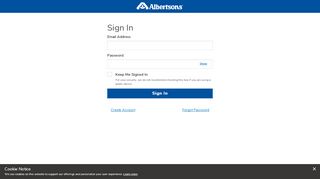 
                            1. Sign In | Albertsons