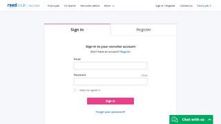 
                            6. Sign In and Registration - reed.co.uk Recruiter