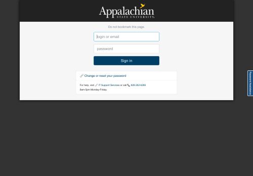 
                            6. Sign In - Appalachian State University