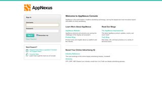 
                            1. Sign In - AppNexus