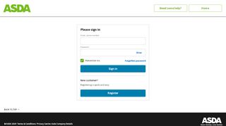 
                            4. Sign in - Asda.com