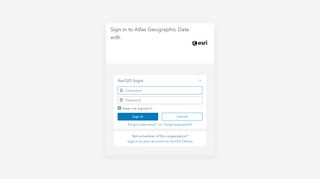 
                            4. Sign In - Atlas Geographic Data - ArcGIS Online