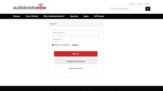 
                            10. Sign In - AudiobooksNow