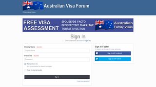 
                            6. Sign In - Australian Visa Forum