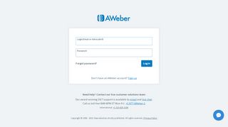 
                            2. Sign in - AWeber