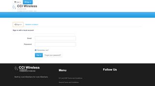 
                            4. Sign in - CCI Wireless · Customer Portal