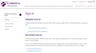 
                            7. Sign In - CHRISTUS Health Plan