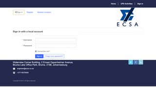 
                            1. Sign in · Customer Self-Service - ECSA Portal Invites